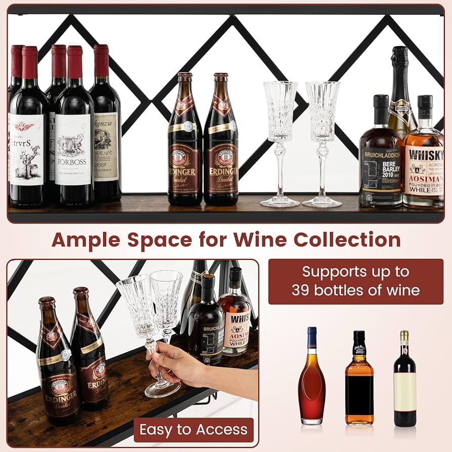 店舗用品 Vini109 Amazon.com: Giantex Industrial Wall Mounted Wine Rack, 39